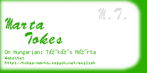 marta tokes business card